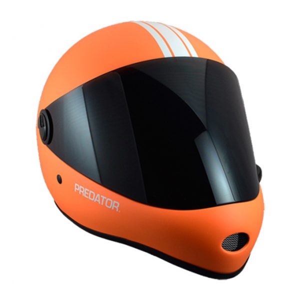 Predator - DH6 Fullface Helmet - Fluro Orange - Flatspot Longboard Shop