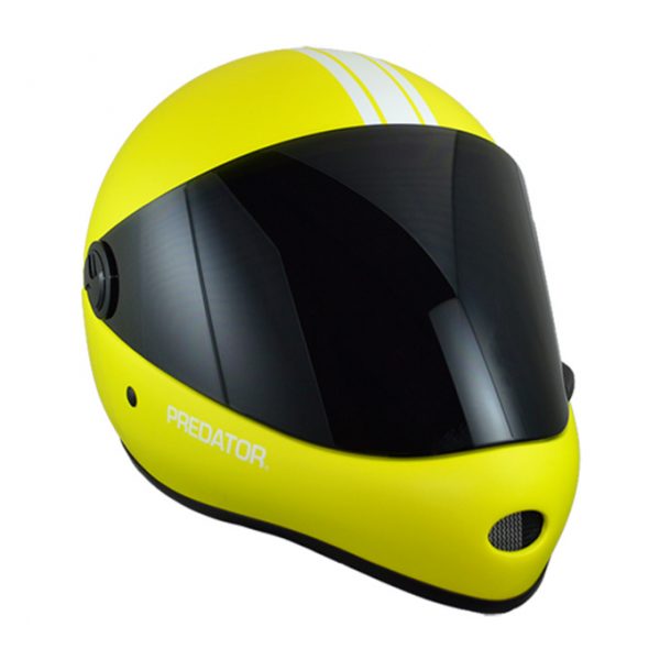 Predator - DH6 Fullface Helmet - Fluro Yellow - Flatspot Longboard Shop