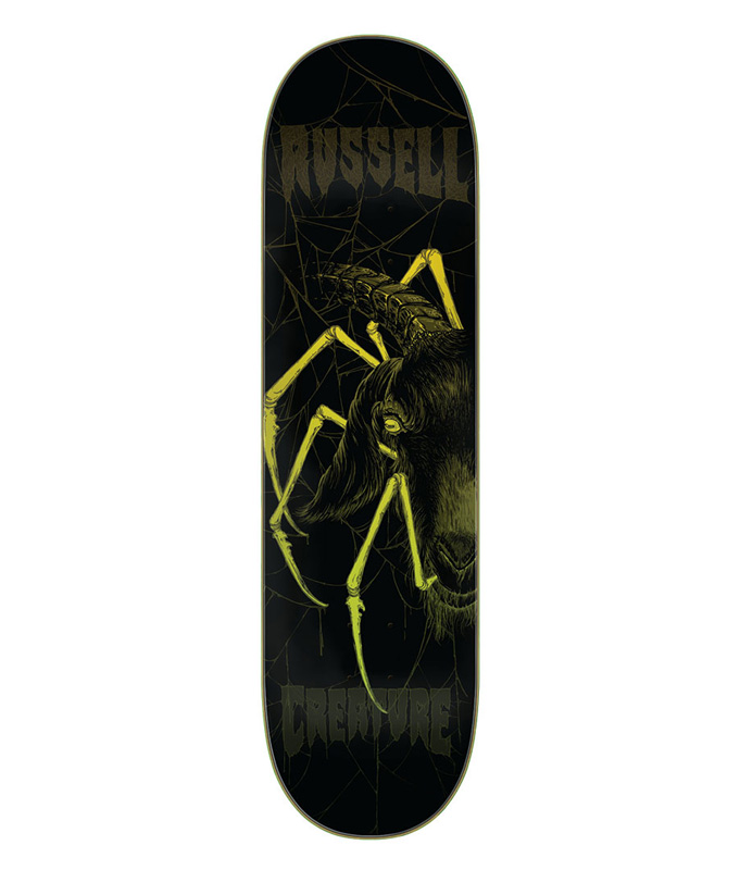 Creature - Russell Arachne VX Deck Skateboard Deck - 8.6in x 32.11in