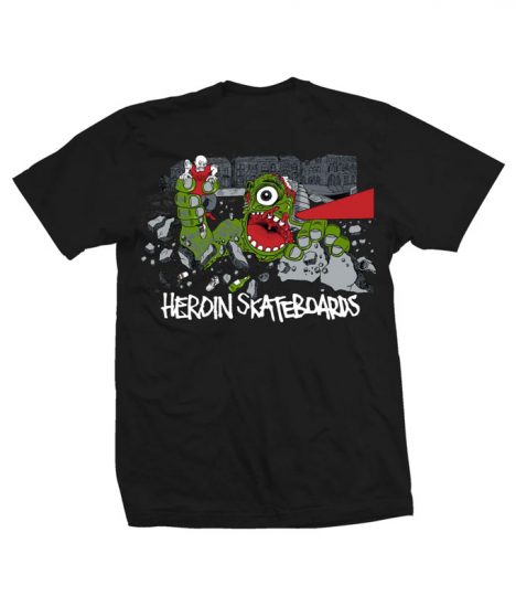 Heroin - Behemoth T-Shirt - Black - Flatspot Longboard Shop