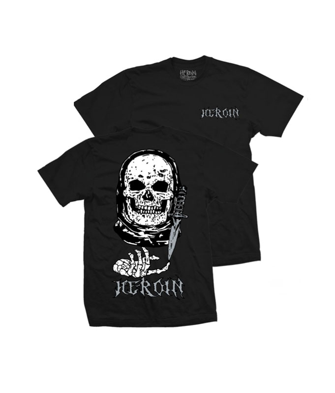 Heroin - Video City T-Shirt - Black - Flatspot Longboard Shop